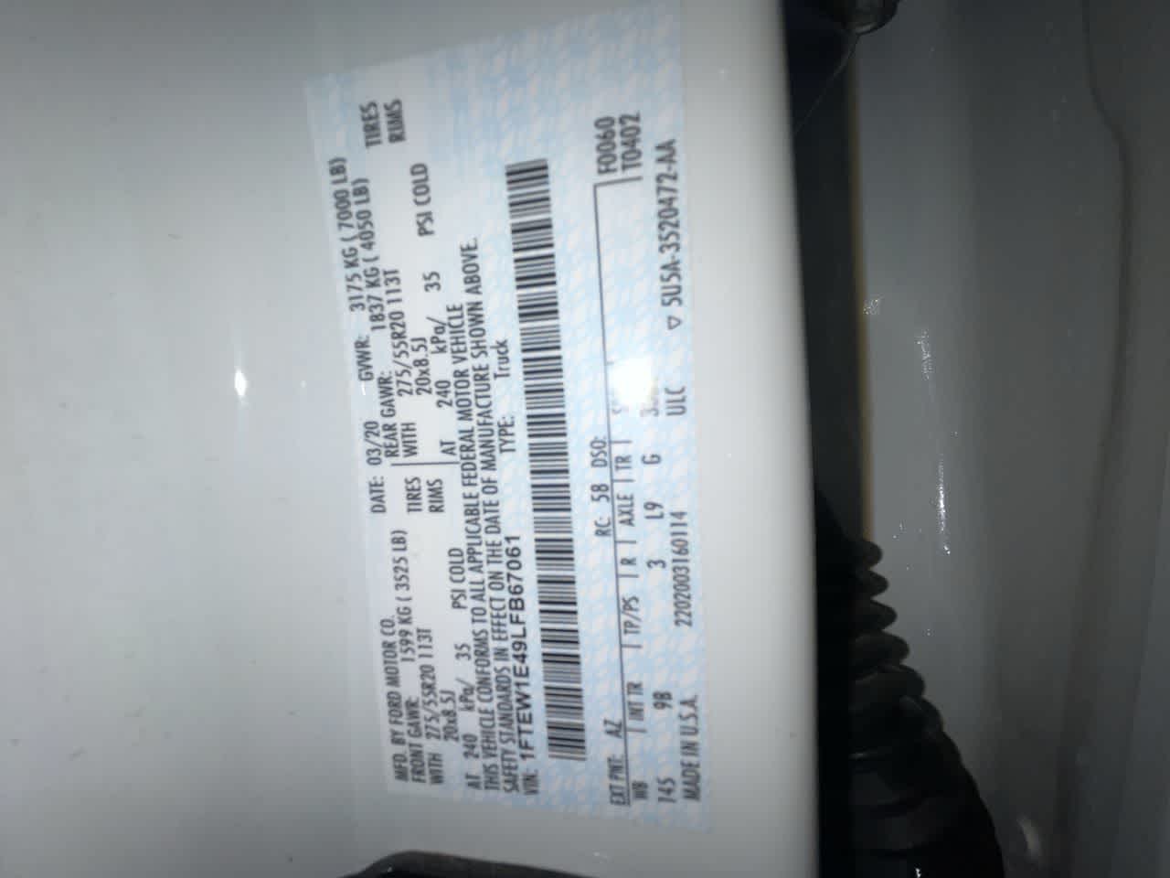 2020 Ford F-150 Platinum