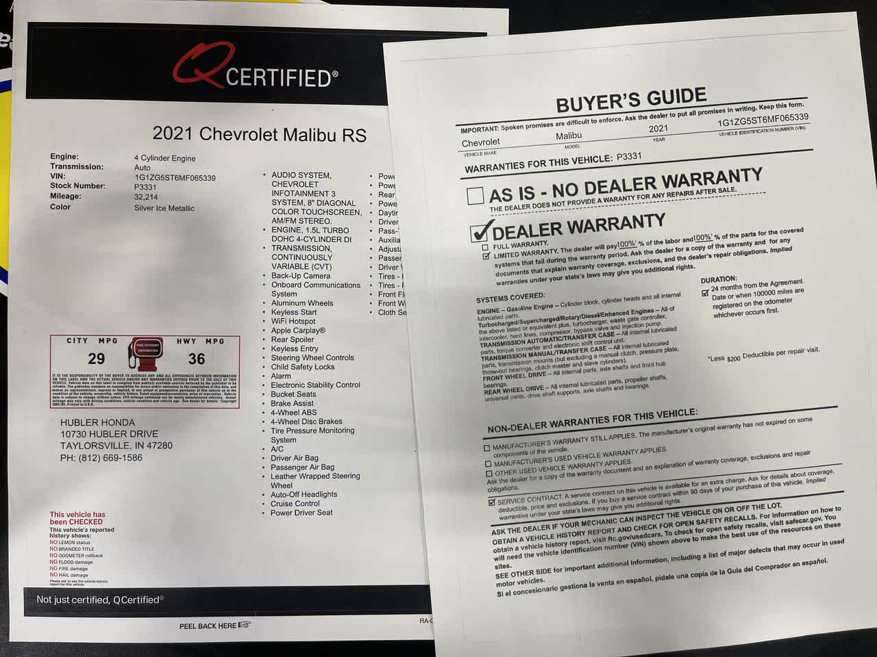 2021 Chevrolet Malibu RS