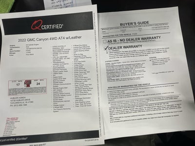 2022 GMC Canyon 4WD AT4 w/Leather