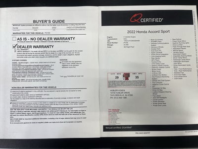 2022 Honda Accord Sport