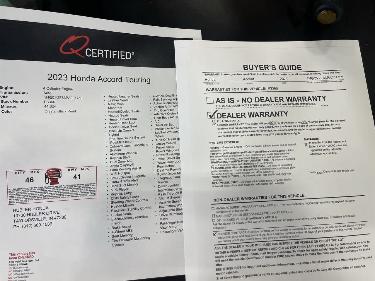 2023 Honda Accord Touring