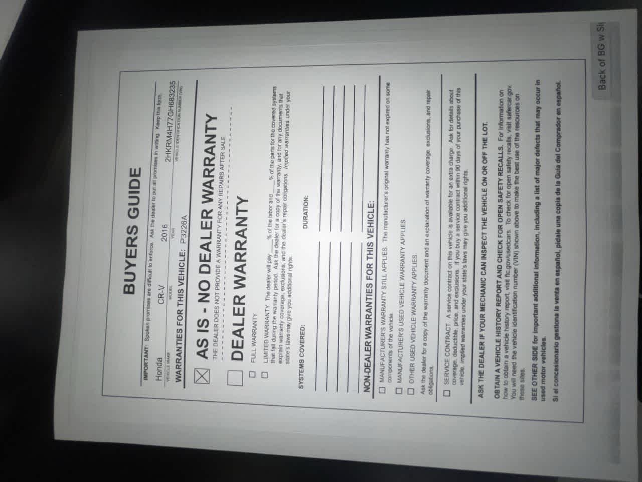 2016 Honda CR-V EX-L