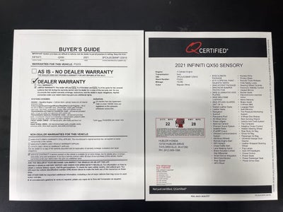 2021 INFINITI QX50 SENSORY