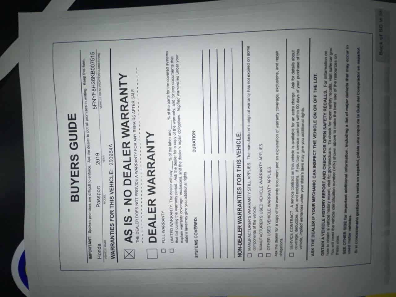 2019 Honda Passport Sport