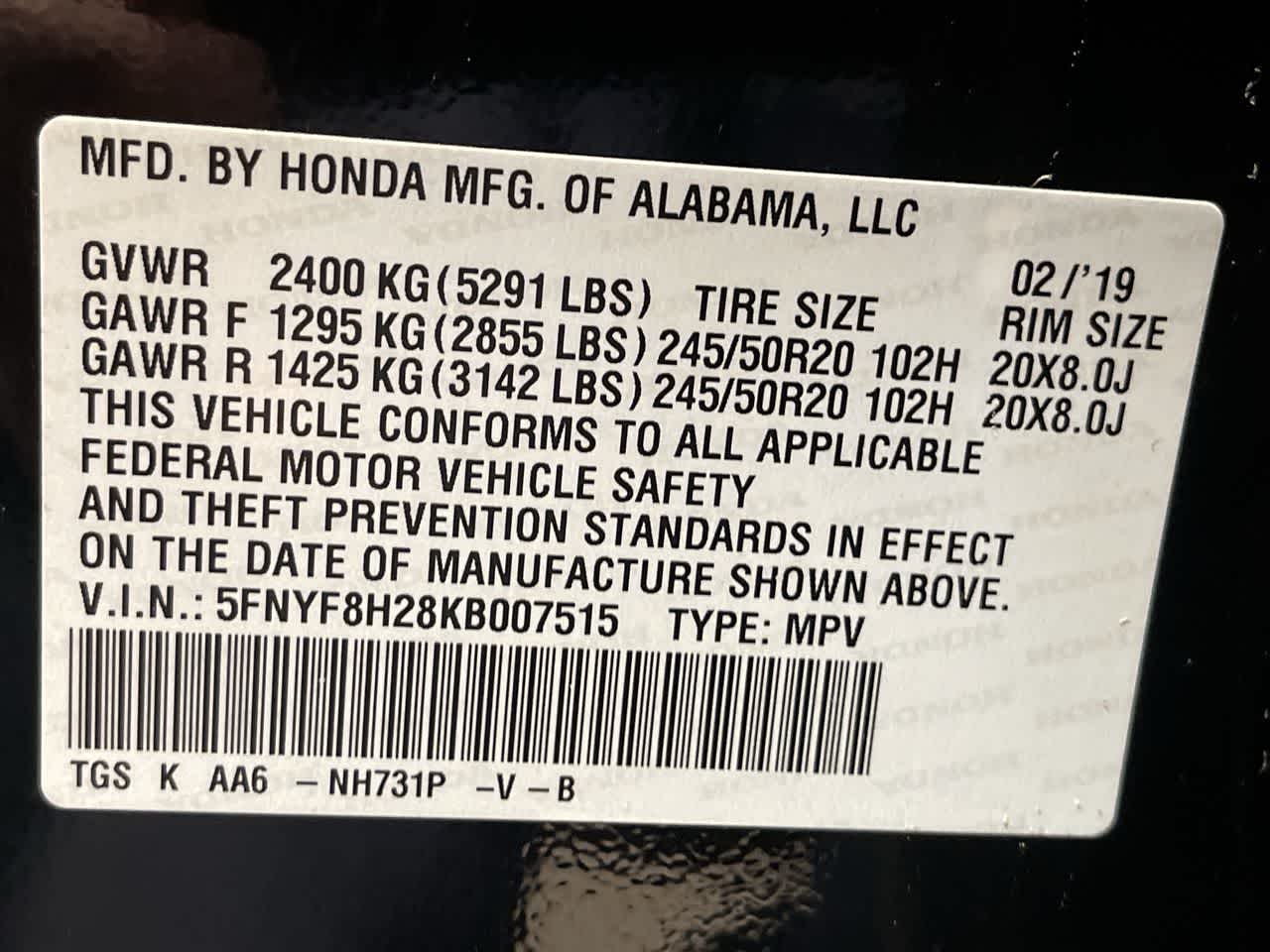 2019 Honda Passport Sport