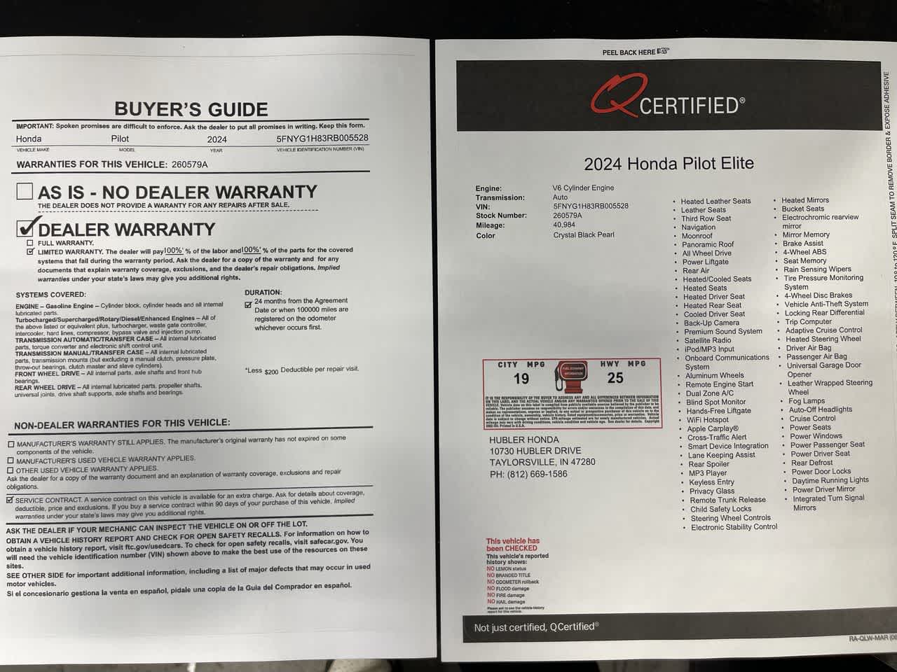 2024 Honda Pilot Elite