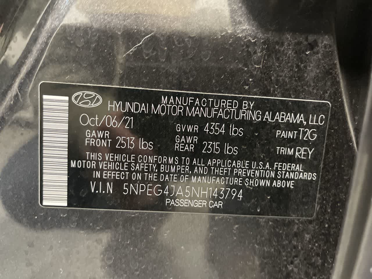 2022 Hyundai Sonata SE