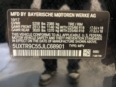 2018 BMW X3 xDrive30i xDrive30i