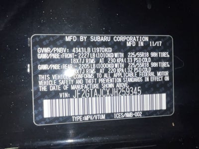 2018 Subaru Crosstrek Limited